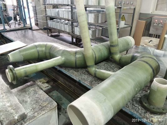 दबाव 50PSI-150PSI एफआरपी पाइप ग्रीन ग्लास प्रबलित पाइप
